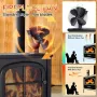 IPRee Heat Power Stove Top Fan For Wood Burner Log Burning Fire 4 Blades Fireplace Stoves Parts Heating Cooling Vents Home Improvement-DY014L