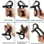 KALOAD 1Set 5-60kg Adjustable Hand Gripper Strengthener Wrist Exerciser Forearm Ring Grips Finger Stretcher Workout Fitness Massage