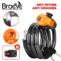 Cadeado de bicicleta anti-roubo XANES com 1,2 m de comprimento, liga de aço, proteção resistente, à prova d'água, portátil, para bicicleta MTB, bicicleta de estrada