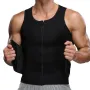 Men Body Shaper Sweat Suit Double Belt Waist Trainer Abdomen Slimming Sweat Vest Fat Burner Shapewear Tank Tops Fitness Belt