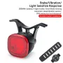 ANTUSI Q2S Bike Taillight Intelligent braking sensor 260mAh Battery 4 Light Modes Type-C Charging IPX6 Waterproof Wear-resistant Bicycle Rear Light for Night Cycling