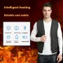 TENGOO 7 Areas Smart Heating Vest USB Charging Winter Warmth Cold-proof Vest for Men Women Elderly People
