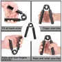 250LB Hand Grip Strengthener Metal Gripper Aluminum Handle Professional Strength Handgrip Finger Training for Gym Sport