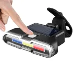 Bikight Solar Bike Taillight 300mAh Battery 7 Light Modes Type-C Charging IPX7 Waterproof Bicycle Rear Light for MTB Bike Motorcycle Electric Vehicle