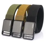 TUSHI 120cm Metal Buckle Tactical Belt Nylon Wistand Inserting Buckle Military Fan for Men Women