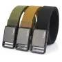 TUSHI 120cm Metal Buckle Tactical Belt Nylon Wistand Inserting Buckle Military Fan for Men Women