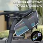 WEST BIKING 1.8L Colorful Reflective Bicycle Saddle Bag Waterproof Portable Cycling Tool Storage Bag for MTB Bike Road Bike Scooter