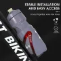 WEST BIKING Curved Bike Bottle Holder Tough Stable Lightweight Fashion Bicycle Watter Cage for MTB Road Road Bike-Black