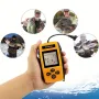 TL88E Portable Fish Finder Real-time Sonar Sensor LCD Display Water Depth Fish Location 200kHz Ultrasonic Underwater Fish Dectoter