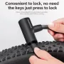 ROCKBROS Bicycle Lock Zinc Alloy Portable Anti-theft Ring Lock with 2 Keys Safety Lock for MTB Bike Motorcycle