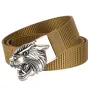 ENNIU 120cm Metal Buckle Tactical Belt Nylon Army Military Outdoor Belt for Men Women