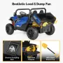 FUNTOK U01S 24V 7AH Double Seater Kids Ride on Truck Car 8km/h Max Speed Safety Rechargeable Powered Electric Car for 3-8 Years Old Kids with Remote Control