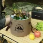 20L Collapsible Bucket Folding Large Capacity Leakproof Huge Loading Fishing Bucket Camping Water Bag Camping Supplies