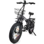 [USA DIRECT] DRVETION AT20 Electric Bike 48V 15Ah Battery 750W Motor 20*4.0inch Tires 45KM Max Mileage Range 150KG Max Load Folding Electric Bicycle