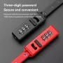 XANES 3-Digit Portable Bike Lock Cable Tie Combination Lock Bicycle Helmet Password Lock Anti-Theft Keyless Lock for Cycling