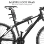 WEST BIKING Folding Bike Lock 1.2m Length High Strength Steel 4-dight Password 8 Section Extend Chain Waterproof Safety Lock for Bicycle Motorcycle Electric Scooter