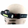 XMUND Waterproof LED Headlamp Handfree COB Work Light with Magnet USB Headlight Built-in Battery Suit for Fishing Camping