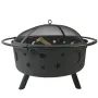 [USA Direct] Fireplace with Spark Screen Poker for Bonfire Patio Backyard Garden Picnic Fire Pit 30in Fire Pits for Outside Wood Burning Outdoor, 8010