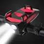 Luzes de bicicleta 4 em 1 4000 mAh USB LED recarregáveis MTB Road Bike à prova d'água Ciclismo Faróis dianteiros Lâmpada