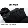 TENGOO HT-09 Heated Vest 9 Heating Areas Oversized Women Men Winter Vest Self Heating Hoodie Vest Usb Electric Thermal Vest Jacket Outdoor Vest