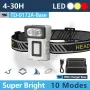 Smiling Shark TD-0172 Motion Sensor Headlight, Rechargeable LED Headlamp, Three-Color Light Source Headlight Induction Cap Clip Light