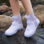 XANES Bike Shoe Covers Waterproof Rain Booties Silicone Slip-resistant Rainy Day Thick Rain Boots Covers Foot Covers for Cycling