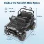 FUNTOK 12V 7AH 2 lugares, caminhão elétrico para crianças, alimentado por bateria, controle remoto sem fio, Bluetooth, suspensão de mola, MP3 player e luzes LED, carro de brinquedo motorizado para crianças, presente de Natal e aniversário