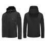 TENGOO HJ-07 7 Kawasan Pemanasan Jaket Kot Kawalan Suhu Tiga Kelajuan Pecah Wind Dipanaskan Kot Bertudung Leher Tinggi Termal untuk Sukan Luar Musim Sejuk