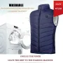 TENGOO HV-02C Heated Vest 2 Heating Zones Trible Gears Temperature Level Control USB Charging Warm Electric Heating Jacket for Winter Outdoors Sports