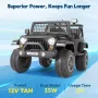 FUNTOK 12V 7AH 2 lugares, caminhão elétrico para crianças, alimentado por bateria, controle remoto sem fio, Bluetooth, suspensão de mola, MP3 player e luzes LED, carro de brinquedo motorizado para crianças, presente de Natal e aniversário