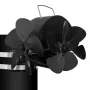 15 Blades Heat Powered Stove Fan Wall-mounted Fireplace Fan Winter Warm Quiet Eco-Fan Portable Heater Efficient Heat