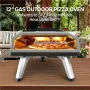 [US Direct] ECOWELL EPO120 Pizza Oven Outdoor Stove 12\Outside Stone/Peel, Infrared Thermometer and Portable Waterproof Cover Pizza Oven