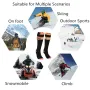 TENGOO Heated Long Socks, Battery Life Up To 65°C, Warm Sports Cotton Socks for Winter Outdoor Sports