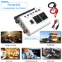 300W Power Inverter DC 12V to AC 220V Car Charger Converter with 4 USB Ports 8 Safety Protection Improved Sine Wave Power Convertersm Suitable for Mobiles Phones Computers Laptop