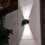 LED Solar Wall Light Outdoor Up and Down Garden Lamp for Home Porch Fence Stairs Wall Backyard Luminous Lighting