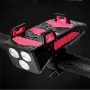 Luzes de bicicleta 4 em 1 4000 mAh USB LED recarregáveis MTB Road Bike à prova d'água Ciclismo Faróis dianteiros Lâmpada