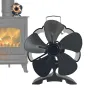 6 Blade Heat Powered Wood Stove Fan Fireplace Fan Furnace Air Blower for Wood/Log Burner/Fireplace Eco Friendly Fan