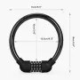 BENGGUO Bike Cable Lock 4-Digit Combination Password High Security Waterproof Bicycle Chain Lock for Cycles Mountain Bike