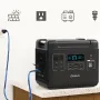 [US Direct] IDEAPLAY SN2200 Portable Power Station 2000Wh LiFePO4 Battery Pack Solar Generator with 6 110V/2200W Pure Sine Wave AC Outputs, Portable Generator with 25A RV Output for Outdoor Camping, Home UPS Power supply, Emergency