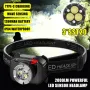 Smart Sensor Mini LED Headlamp Rechargeable Headlight Built-in Battery Led Headlamp Camping Fishing Flashlight