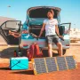 [Прямая поставка в США] FlashFish 18 В 100 Вт складная солнечная панель аварийное солнечное зарядное устройство с PD Type-c QC3.0 для телефонов планшетов кемпинга фургона автофургона отключение электроэнергии