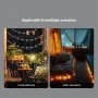 Nextool 2-in-1 buitenkampeerverlichting, 7 verlichtingsmodi, 12 meter, 20 seconden herstel, krullende kampeerverlichting, IP67 waterdicht, USB-oplaadbaar, met muziek en app, slimme bediening, RGB-sfeerverlichting voor tent, camping, tuin en interieurdecor