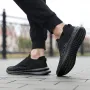TENGOO Sports Leisure Shoes Breathable Anti Slip Shock-Absorbing Running Shoes Lightweight Safety Comfortable Men Mesh Shoes for Outdoor Jogging Climbing Cycling