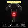 ANTUSI Q2S Bike Taillight Intelligent braking sensor 260mAh Battery 4 Light Modes Type-C Charging IPX6 Waterproof Wear-resistant Bicycle Rear Light for Night Cycling