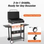 3 Burner Gas Griddle,23''Outdoor Propane Griddle with Hood,Portable Flat Top Gas Grill - Griddle Station for Camping