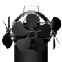 15 Blades Heat Powered Stove Fan Wall-mounted Fireplace Fan Winter Warm Quiet Eco-Fan Portable Heater Efficient Heat