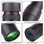 IPRee 10-300x40 Zoom Telescope HD 4K Portable Strong Long Range Professional Monocular BAK4-Prisms For Hunting Camping