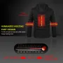 TENGOO HJ-15 Heated Jacket 15 Heating Zones USB Charging Thermal Warm Jacket Motorcycle Men's Heated Hooded Coat Outdoor Sportswear