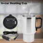 IPRee Car Kettle Electric Kettle Camping 12V 450ml Portable Travel Car Truck Kettle Hot Water Heater Bottle for Tea Coffee Making Heating Cup