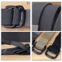 ENNIU Military Equipment Belt Men Elastic Nylon Tactical Belts For Jeans Pants Solid Strap Canvas Double Ring Metal Buckle Waist Belt